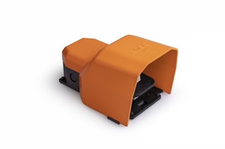 PDK Series Metal Protection 1NO+1NC Single Orange Plastic Foot Switch